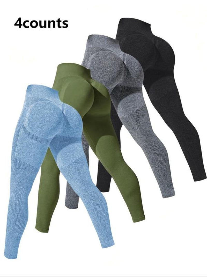 Women'S High Waist Sports Leggings, High Stretch Seamless Yoga Skinny Pants, Ladies Sportswear Clothing for Summer Indoor Outdoor Wear, Gym Legging for Women, Yoga Leggings Pants, Tight Leggings, Gym Clothing, Yoga Training Pants