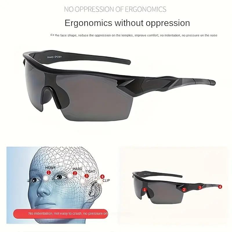 Paleshy 6Pcs Outdoor Cycling Sunglasses Unisex Rectangle Full Rim PC UV Protection Lightweight Eye-Friendly HD Anti-Clare Glasses for Sports Activities