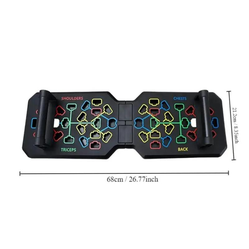 T-Shaped Push up Board, 1 Set Collapsible Push up Training Mat & Handle & Non-Slip Sticker, Home Gym Push up Bar for Chest Abdominal Muscle Training, Exercise Equipment, Workout Equipment, Home Gym Machine, Portable Exercise Machine