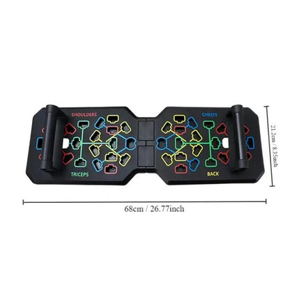 T-Shaped Push up Board, 1 Set Collapsible Push up Training Mat & Handle & Non-Slip Sticker, Home Gym Push up Bar for Chest Abdominal Muscle Training, Exercise Equipment, Workout Equipment, Home Gym Machine, Portable Exercise Machine