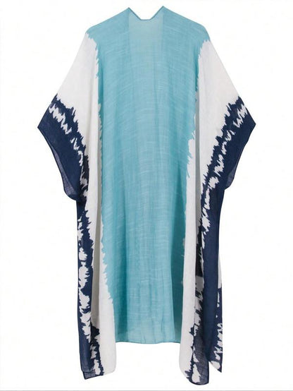Women'S Ethnic Pattern Kimono, Boho Casual Open Front Cover up for Beach Vacation, Ladies Spring & Fall Gamis Clothes, Womenswear, Swimsuit for Women