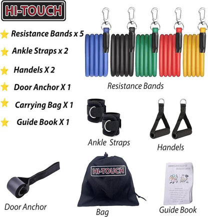 Resistance Bands - Workout Bands with Handles for Resistance Training, Ideal for Strength and Conditioning