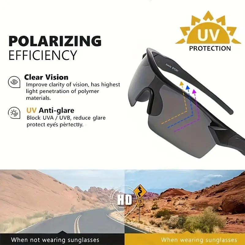 Paleshy 6Pcs Outdoor Cycling Sunglasses Unisex Rectangle Full Rim PC UV Protection Lightweight Eye-Friendly HD Anti-Clare Glasses for Sports Activities
