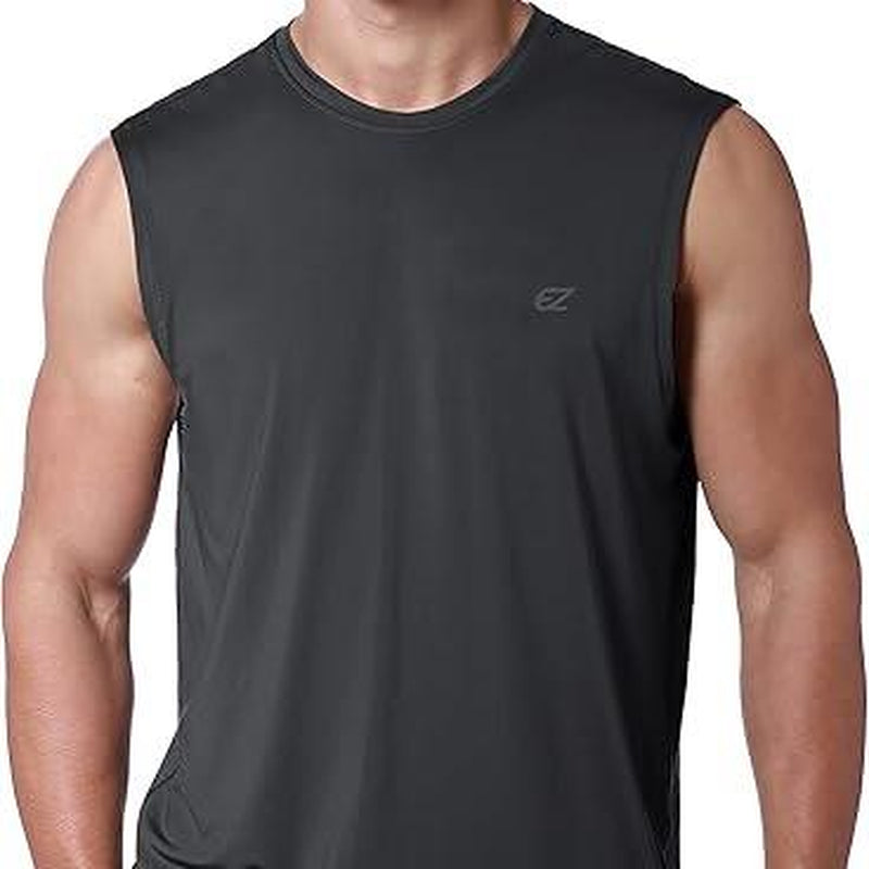 Men'S Workout Sleeveless Shirts Quick Dry Muscle Swim Shirt Gym Fitness Running Beach Tank Tops