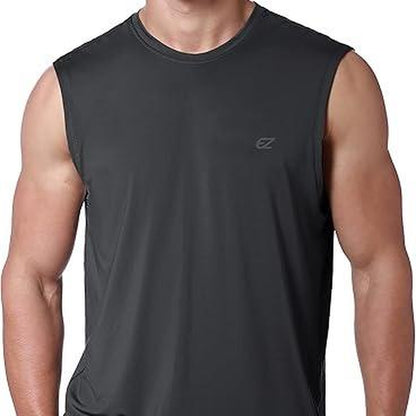 Men'S Workout Sleeveless Shirts Quick Dry Muscle Swim Shirt Gym Fitness Running Beach Tank Tops