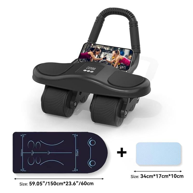 Abdominal Wheel Men'S and Women'S Home Elbow Brace Roller Exercise and Fitness Equipment Four-Wheel Healthy Belly Auto Rebound Belly Tuck and Roll Abdominal Training Dealsforyoudays