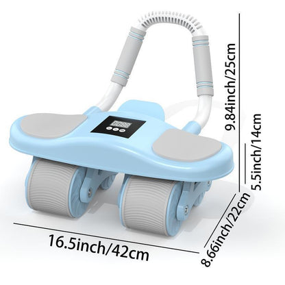 Abdominal Wheel Men'S and Women'S Home Elbow Brace Roller Exercise and Fitness Equipment Four-Wheel Healthy Belly Auto Rebound Belly Tuck and Roll Abdominal Training Dealsforyoudays