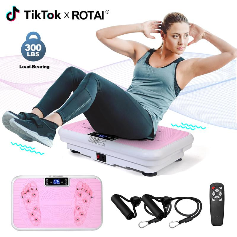 【Dealsforyoudays】Rotai Vibration Plate Fitness Platform for Men and Women, 300 Pound Capacity, 99 Adjustable Speeds, Home Fitness Vibration Plate