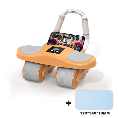 Abdominal Wheel Men'S and Women'S Home Elbow Brace Roller Exercise and Fitness Equipment Four-Wheel Healthy Belly Auto Rebound Belly Tuck and Roll Abdominal Training Dealsforyoudays