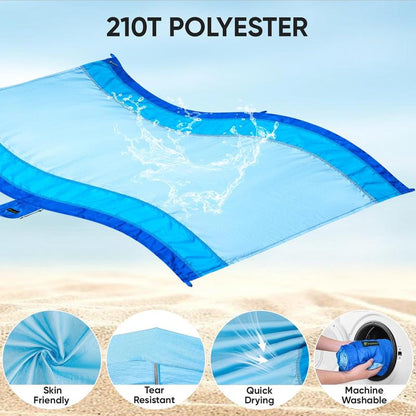 Premium Waterproof & Sandproof Beach Mat - Oversized, Portable, and Lightweight with 6 Stakes & Carry Bag - Perfect for Beach Days, Camping, and Family Picnics