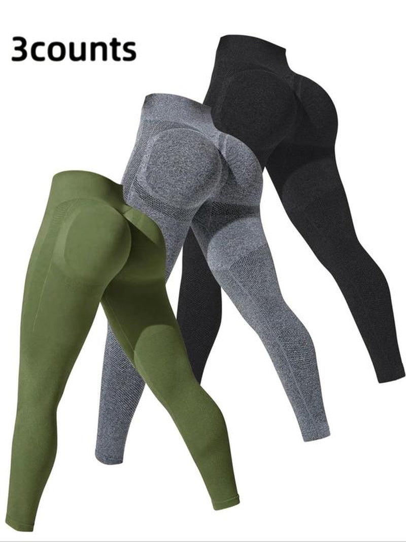Women'S High Waist Sports Leggings, High Stretch Seamless Yoga Skinny Pants, Ladies Sportswear Clothing for Summer Indoor Outdoor Wear, Gym Legging for Women, Yoga Leggings Pants, Tight Leggings, Gym Clothing, Yoga Training Pants