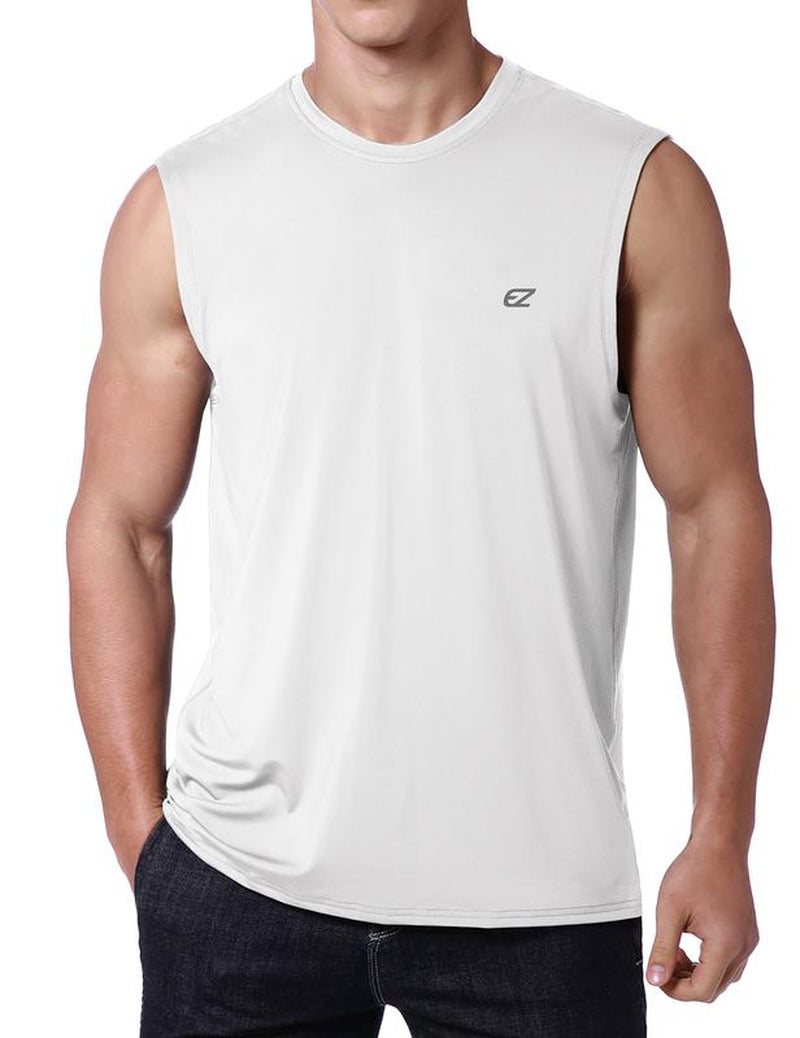 Men'S Workout Sleeveless Shirts Quick Dry Muscle Swim Shirt Gym Fitness Running Beach Tank Tops
