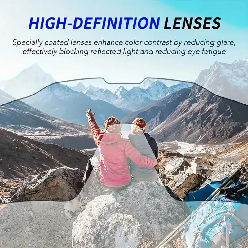 Paleshy 6Pcs Outdoor Cycling Sunglasses Unisex Rectangle Full Rim PC UV Protection Lightweight Eye-Friendly HD Anti-Clare Glasses for Sports Activities