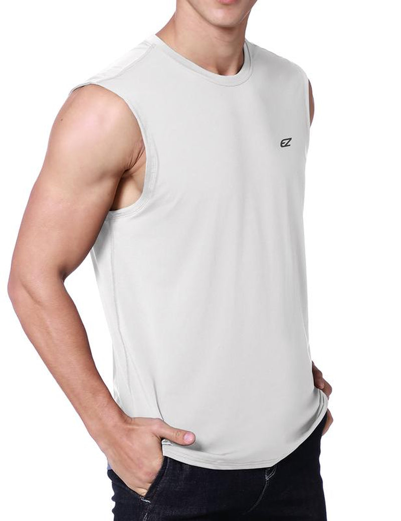 Men'S Workout Sleeveless Shirts Quick Dry Muscle Swim Shirt Gym Fitness Running Beach Tank Tops