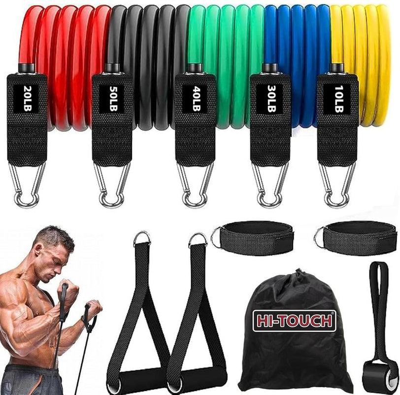 Resistance Bands - Workout Bands with Handles for Resistance Training, Ideal for Strength and Conditioning