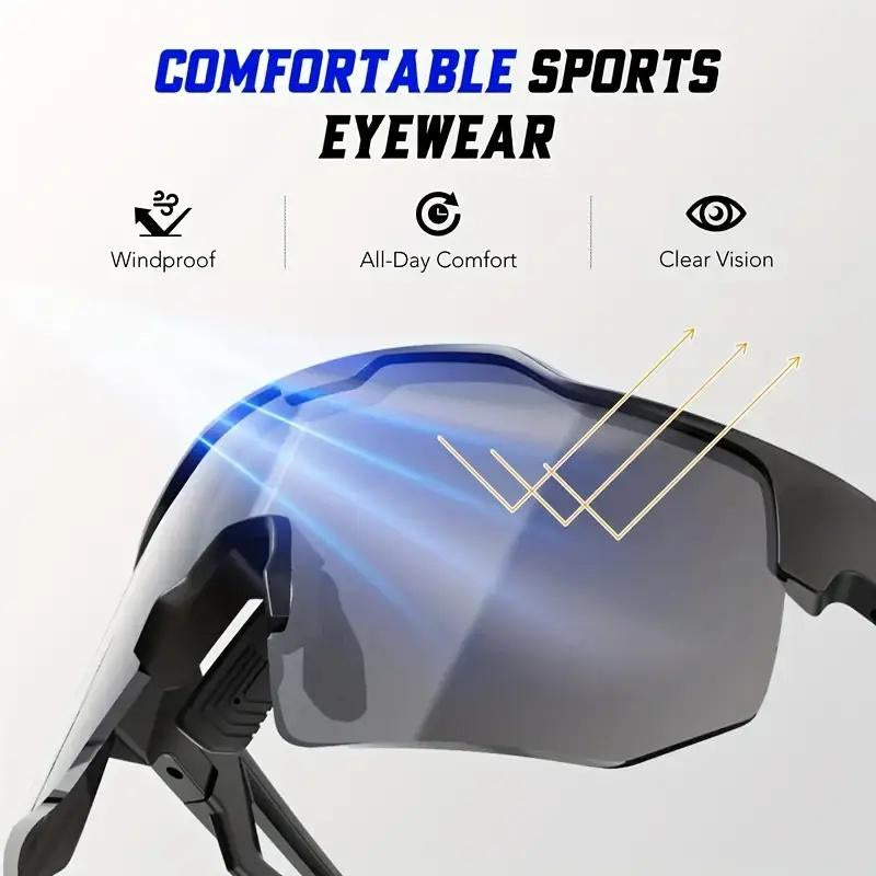Paleshy 6Pcs Outdoor Cycling Sunglasses Unisex Rectangle Full Rim PC UV Protection Lightweight Eye-Friendly HD Anti-Clare Glasses for Sports Activities