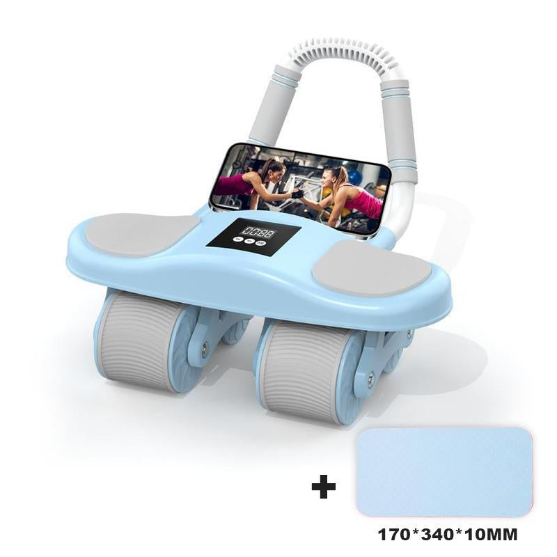 Abdominal Wheel Men'S and Women'S Home Elbow Brace Roller Exercise and Fitness Equipment Four-Wheel Healthy Belly Auto Rebound Belly Tuck and Roll Abdominal Training Dealsforyoudays