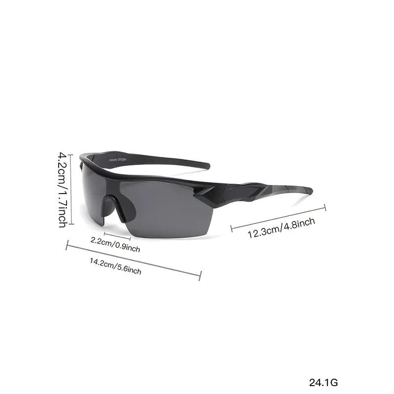 Paleshy 6Pcs Outdoor Cycling Sunglasses Unisex Rectangle Full Rim PC UV Protection Lightweight Eye-Friendly HD Anti-Clare Glasses for Sports Activities