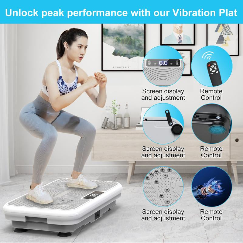 【Dealsforyoudays】Rotai Vibration Plate Fitness Platform for Men and Women, 300 Pound Capacity, 99 Adjustable Speeds, Home Fitness Vibration Plate